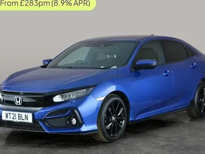 Begagnad Honda Civic Sport 182 HK (133 kW) 2021 Blå Halvkombi