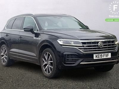 used VW Touareg DIESEL ESTATE 3.0 V6 TDI 4Motion R-Line 5dr Tip Auto [Bluetooth hands free telephone connection,Park assist with rear view camera,Wireless Smartphone charger,Auto dimming rear view mirror,Leather heated multifunction steering wheel with