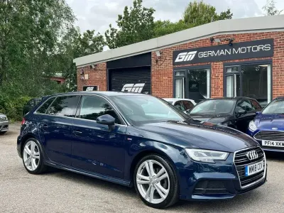 Used Audi A3 Sportback S-Line 150 HP (110 kW) 2018 Blue Hatchback