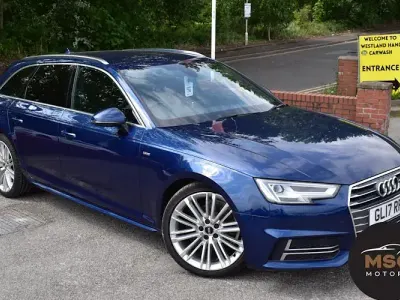 Usado Audi A4 S-Line 190 CV (139 kW) 2017 Azul Familiar
