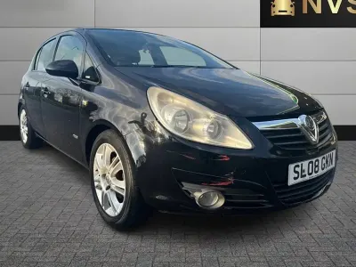 Used Vauxhall Corsa Design Edition 89 HP (65 kW) 2008 Black Hatchback