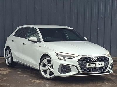 Usado Audi A3 S-Line 110 CV (80 kW) 2021 Blanco Berlina