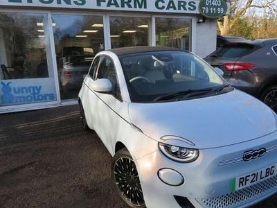 Blue Used 2021 Fiat 500e La Prima Cabriolet | £14,995 (Fair price)
