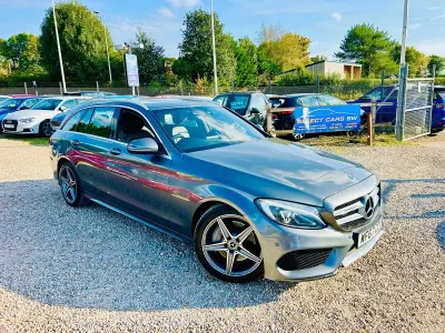 Used Mercedes C250 AMG line 204 HP (150 kW) 2017 Grey Estate