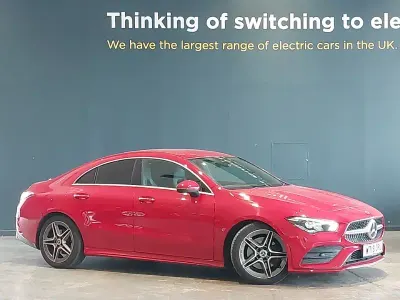 Used Mercedes CLA200 AMG Line Premium 163 HP (119 kW) 2019 Red Coupe