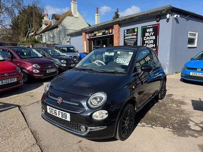 Used Fiat 500 Lounge 69 HP (50 kW) 2016 Black Cabriolet