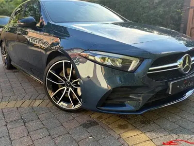 Used Mercedes A35 AMG Premium 306 HP (225 kW) 2021 Blue Hatchback