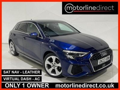 Used Audi A3 Sportback S-Line 150 HP (110 kW) 2022 Blue Hatchback