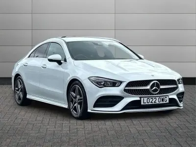 Used Mercedes CLA200 AMG line 161 HP (118 kW) 2022 White Coupe