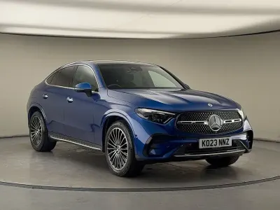 Second-hand Mercedes GLC220 AMG line 2023 Albastru Coupe