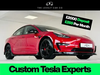 Used Tesla Model 3 Long Range AWD 366 kW (498 HP) 2021 Red Sedan
