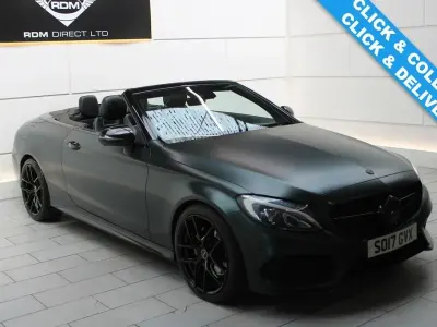 Used Mercedes C220 AMG line 170 HP (125 kW) 2017 Black Cabriolet