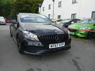Used Mercedes A200 AMG line 136 HP (100 kW) 2017 Black Hatchback