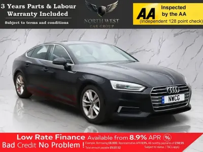 Used Audi A5 Sportback Sport 190 HP (139 kW) 2018 Black Hatchback