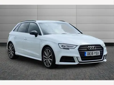 Used Audi A3 Black Edition 150 HP (110 kW) 2019 White Sedan