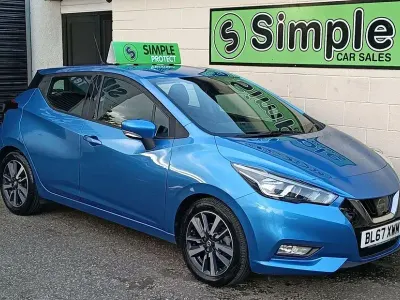 Used Nissan Micra Acenta 90 HP (66 kW) 2017 Blue Hatchback