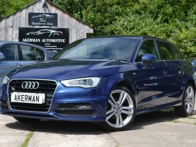Used Audi A3 S-Line 110 HP (80 kW) 2016 Blue Hatchback