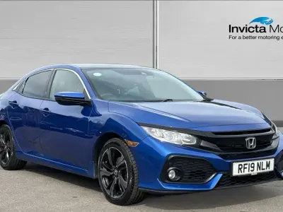 Used Honda Civic EX 127 HP (93 kW) 2019 Brilliant sporty blue metallic Hatchback