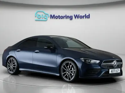 Used Mercedes CLA35 AMG Premium 306 HP (225 kW) 2021 Blue Coupe