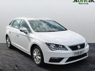 Used Seat Leon Ecomotive 116 HP (85 kW) 2018 White Estate