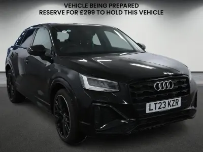 Used Audi Q2 Black Edition 150 HP (110 kW) 2023 Mythos black metallic/mythos black metallic SUV