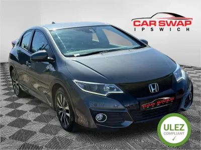 Begagnad Honda Civic SE Plus 120 HK (88 kW) 2016 Grå Halvkombi