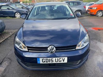 Used VW Golf VII Match 105 HP (77 kW) 2015 Blue Hatchback