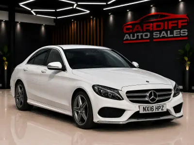 Used Mercedes C200 AMG line 136 HP (100 kW) 2016 White Sedan