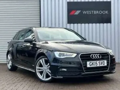 Used Audi A3 Sportback S-Line 2015 Black Hatchback