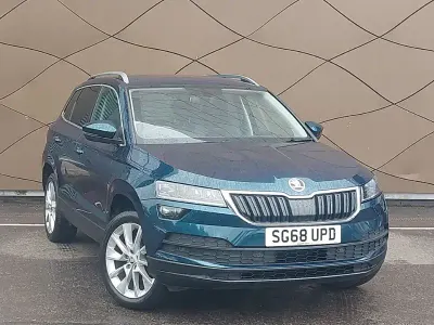 Used Skoda Karoq SE L 115 HP (84 kW) 2018 Blue SUV