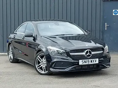 Used Mercedes CLA180 AMG line 122 HP (89 kW) 2019 Black Sedan