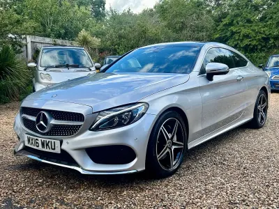 Used Mercedes C220 AMG Line Premium 170 HP (125 kW) 2016 Silver Coupe