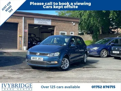 Used VW Polo SE 90 HP (66 kW) 2015 Blue Hatchback