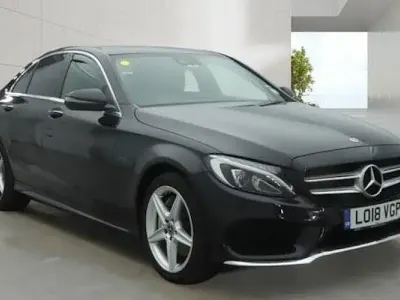 Used Mercedes C350 AMG line 292 HP (214 kW) 2018 Black Sedan