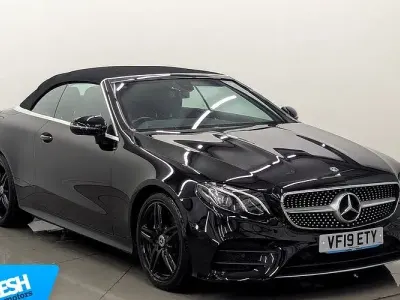 Used Mercedes E220 AMG line 194 HP (142 kW) 2019 Black Cabriolet