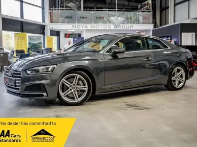 Usado Audi A5 S-Line 252 HP (185 kW) 2018 Cinzento Coupé