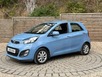 Used Kia Picanto 84 HP (61 kW) 2015 Blue Hatchback