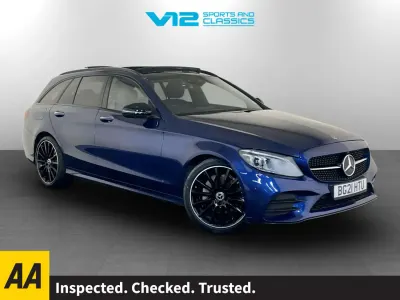 Used Mercedes C200 AMG line 198 HP (145 kW) 2021 Blue Estate
