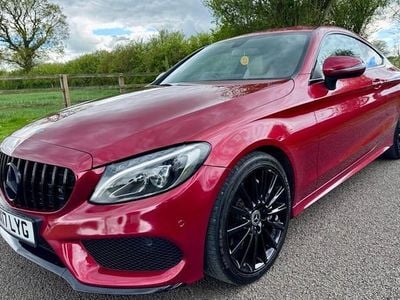 Used Mercedes C300 AMG line 245 HP (180 kW) 2017 Red Coupe
