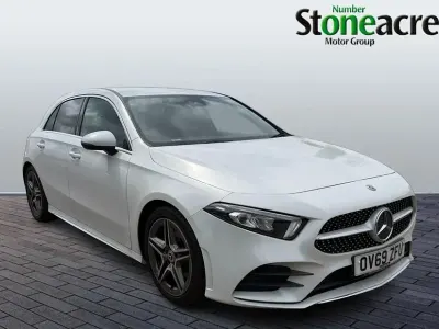 Used Mercedes A200 AMG line 163 HP (119 kW) 2019 White Hatchback
