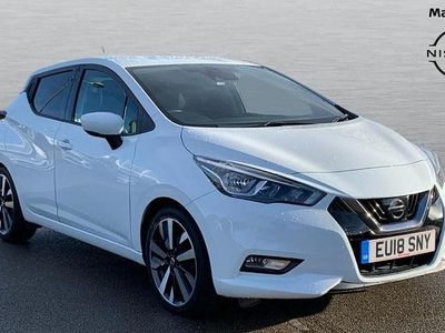 White Used 2018 Nissan Micra Tekna Hatchback | £8,032 (Fair price)