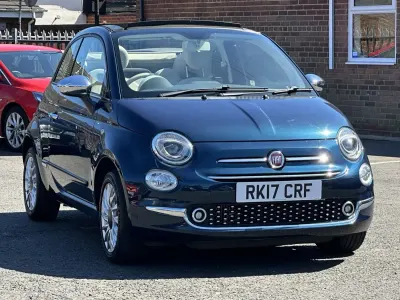 Begagnad Fiat 500C Lounge 85 HK (62 kW) 2017 Blå Cab