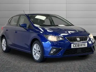 Used Seat Ibiza SE Technology 75 HP (55 kW) 2018 Blue Hatchback