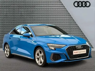 Used Audi A3 S-Line 147 HP (108 kW) 2023 Blue Sedan