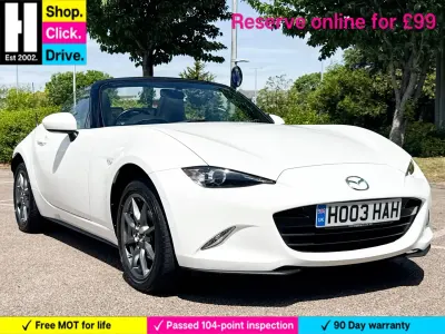 Used Mazda MX5 132 HP (97 kW) 2019 White Cabriolet