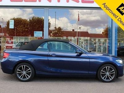 Used BMW 218 Sport Line 136 HP (100 kW) 2018 Blue Cabriolet