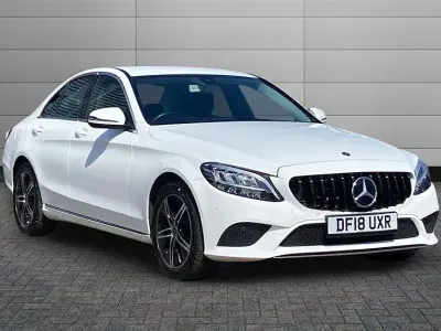 Begagnad Mercedes C200 184 HK (135 kW) 2018 Vit Sedan