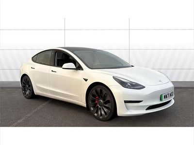 White Used 2021 Tesla Model 3 Performance Sedan | £17,776 (Fair price)