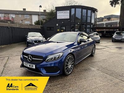 Used Mercedes C220 AMG Line Premium Plus 170 HP (125 kW) 2017 Blue Coupe