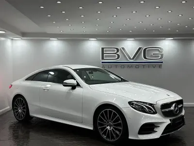 Used Mercedes E220 AMG line 194 HP (142 kW) 2018 White Coupe